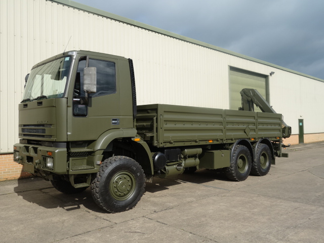 Iveco Eurotrakker 6x6 Cargo With Rear Mounted Crane  - Govsales of ex military vehicles for sale, mod surplus