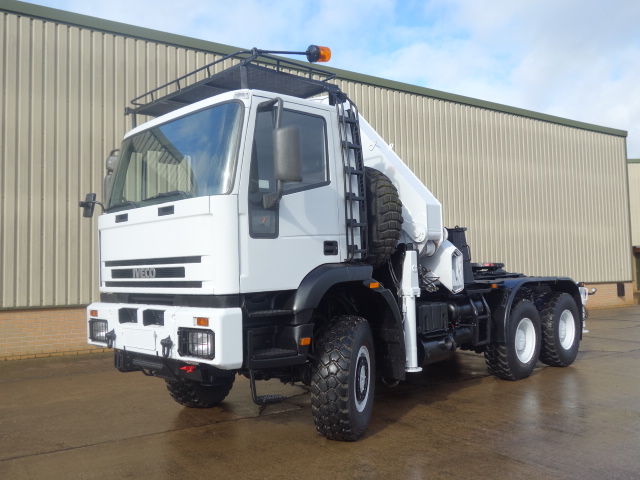 Iveco eurotrakker 6x6 tractor unit with crane  - Govsales of ex military vehicles for sale, mod surplus