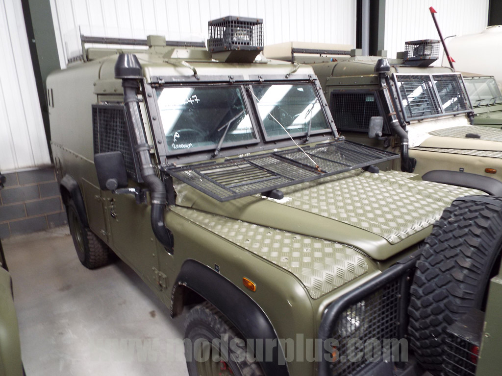 Land Rover Snatch 2A Armoured Defender 110 300TDi  - Govsales of ex military vehicles for sale, mod surplus