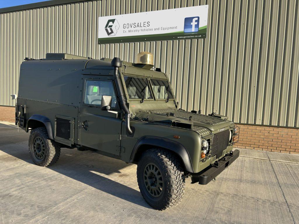 Armoured Land Rover Defender 110 Vixen Plus - Govsales of ex military vehicles for sale, mod surplus