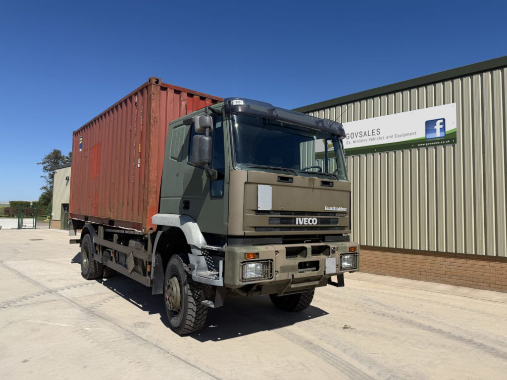 Iveco Eurotrakker 190E35 4x4 20FT Container Truck - Govsales of ex military vehicles for sale, mod surplus