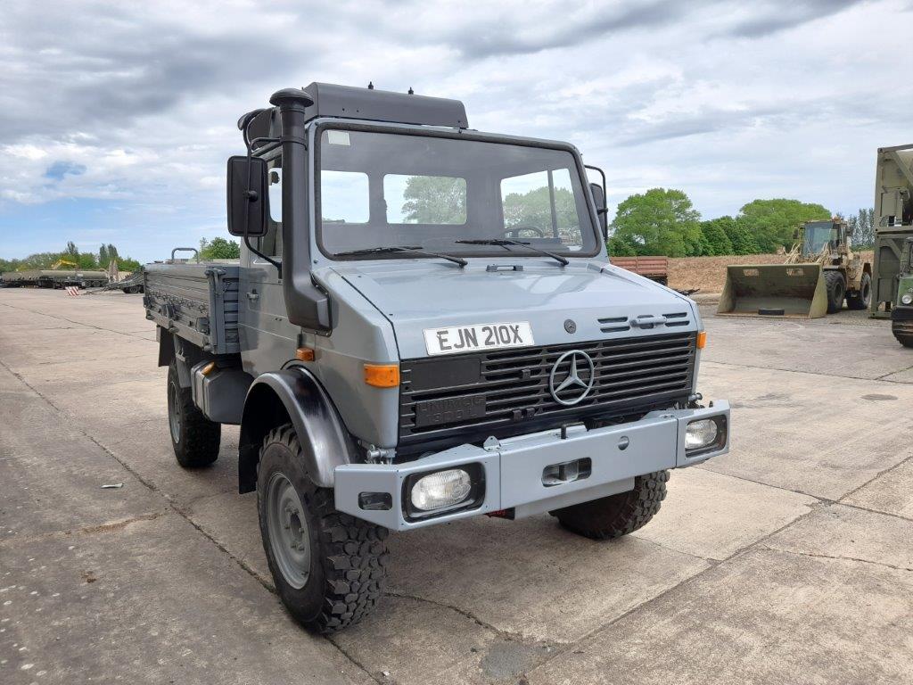 military vehicles for sale - Mercedes Unimog U1300L 4x4 Drop Side Cargo Truck - UK Road Registered